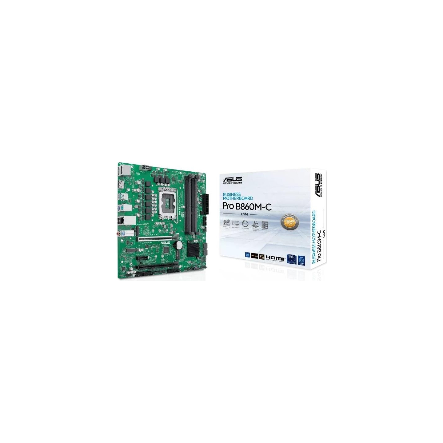 Asus Mainboard|ASUS|Intel B860|LGA 1851 (Socket V1)|micro ATX|RAM DDR5-SDRAM|4xSlots|2xNumber of M.2 (M) slots|PROB860M-C-CSM