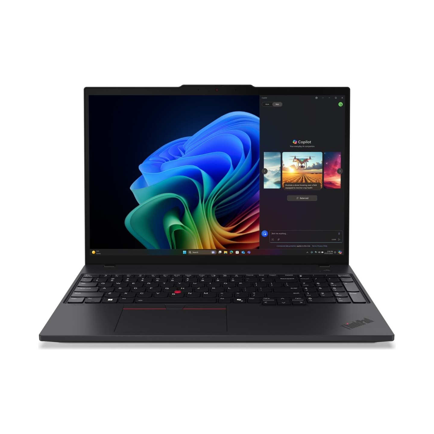 Lenovo ThinkPad T16 Gen 4 Copilot+ AMD Ryzen™ AI 5 PRO 340 256GB SSD 16GB 16" (1920x1200) WIN11 Pro BLACK Backlit Keyboard FP Re