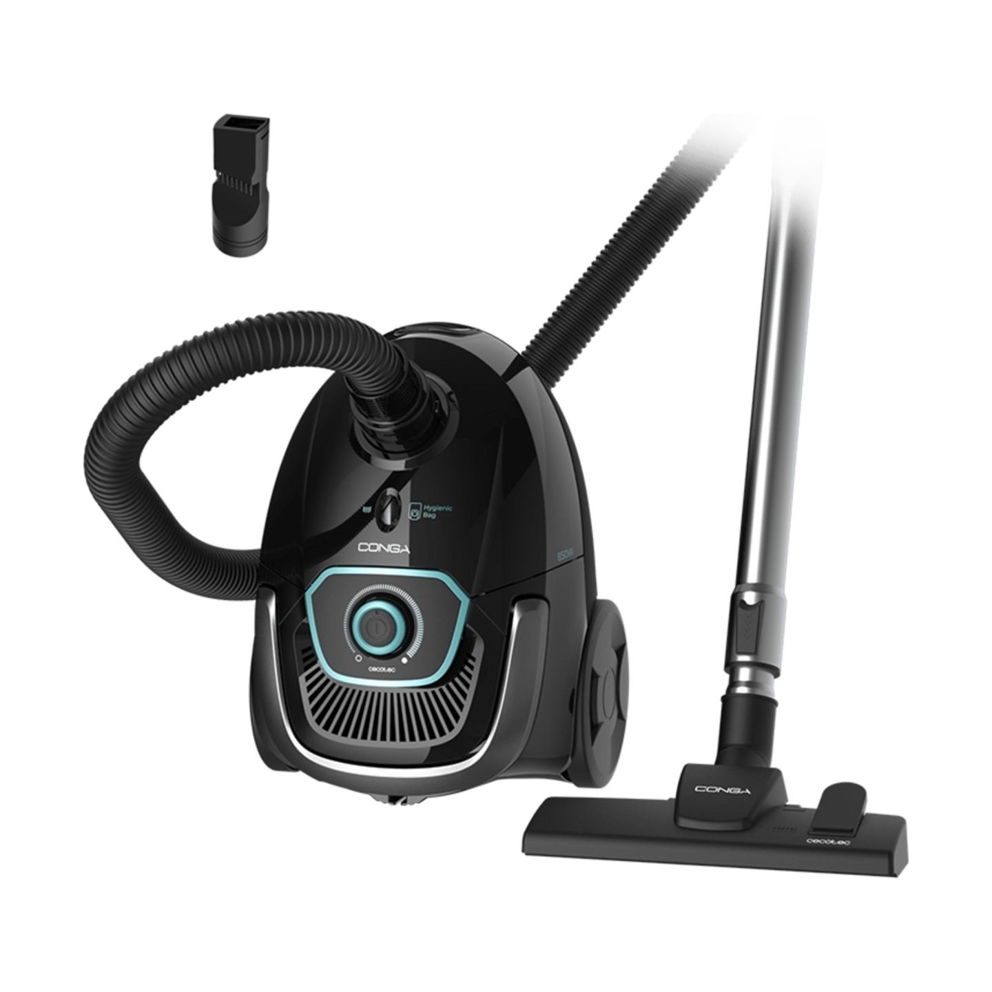 Cecotec Vacuum cleaner | Conga Powerbag 2500 Plus | Bagged | Dust capacity 2.5 L | Power 850 W | Black