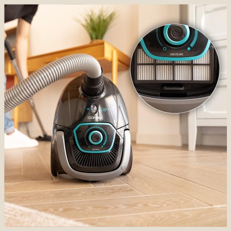 Cecotec Vacuum cleaner | Conga Powerbag 2500 Plus | Bagged | Dust capacity 2.5 L | Power 850 W | Black