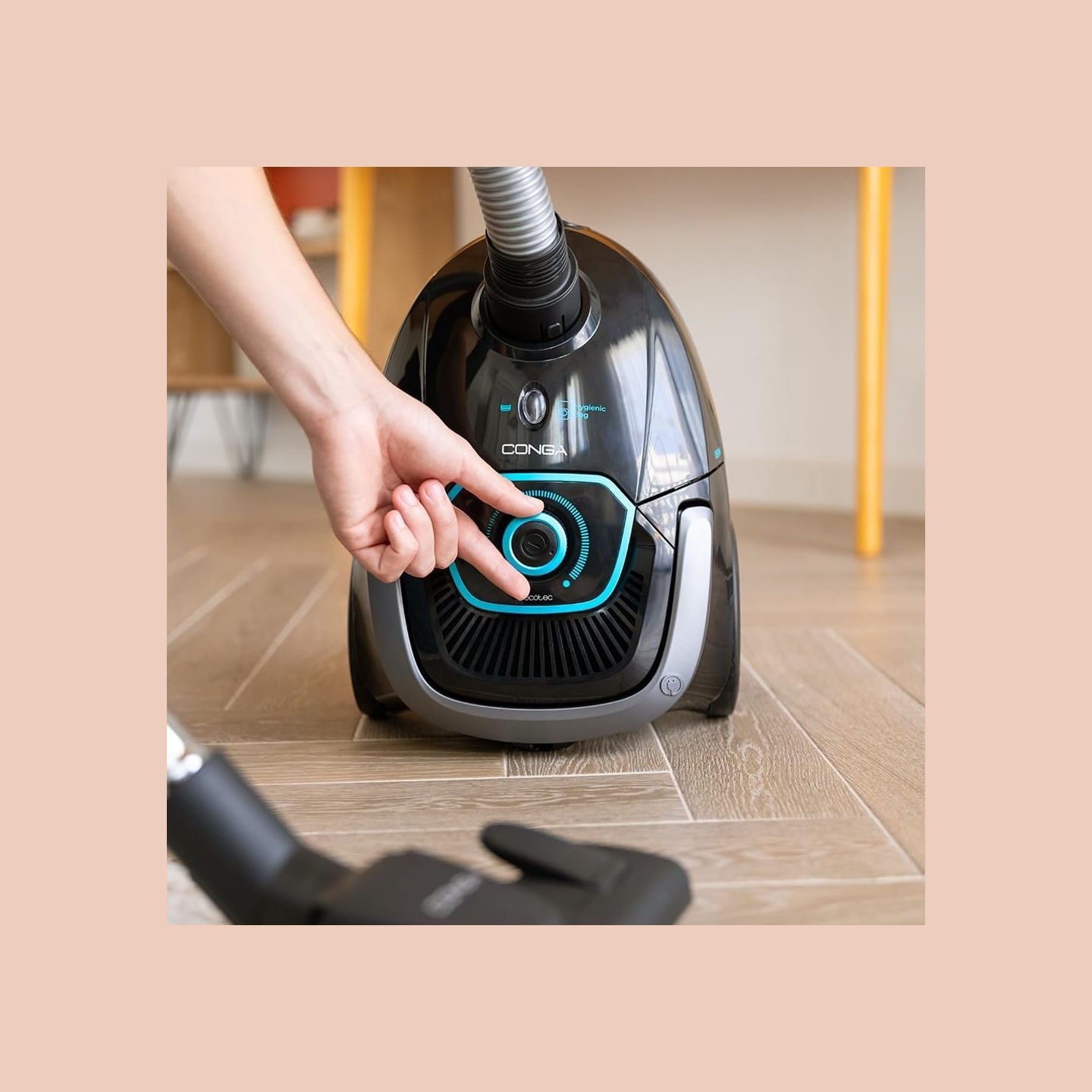 Cecotec Vacuum cleaner | Conga Powerbag 2500 Plus | Bagged | Dust capacity 2.5 L | Power 850 W | Black