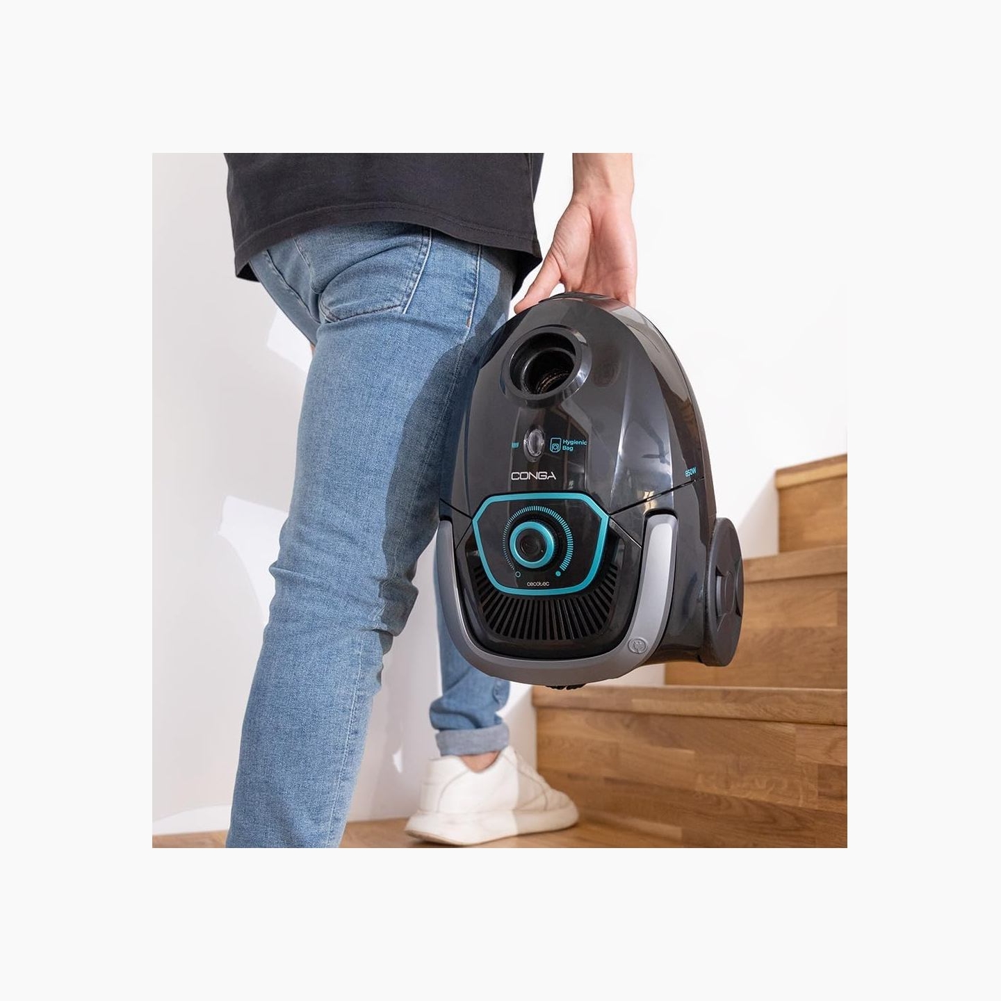 Cecotec Vacuum cleaner | Conga Powerbag 2500 Plus | Bagged | Dust capacity 2.5 L | Power 850 W | Black