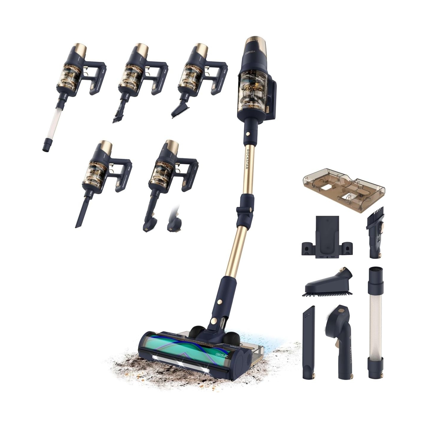 Cecotec Vacuum cleaner | Rockstar RX70 AquaPet Flex Conga | Cordless operating | Stick/handheld | 780 W | Operating time (max) 1