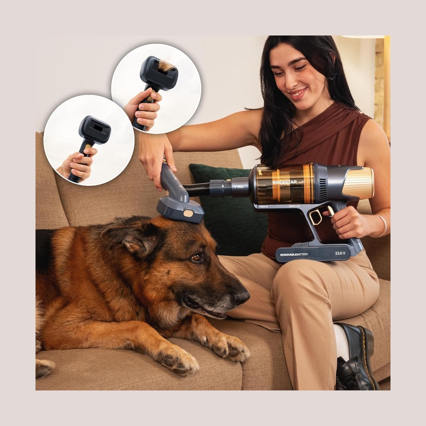 Cecotec Vacuum cleaner | Rockstar RX70 AquaPet Flex Conga | Cordless operating | Stick/handheld | 780 W | Operating time (max) 1