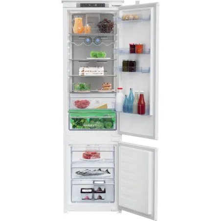 Beko Refrigerator BCNA306E4SN Built In, 193.5cm, Energy class E, HarvestFresh, Neo Frost, Metal Wall / BCNA306E4SN