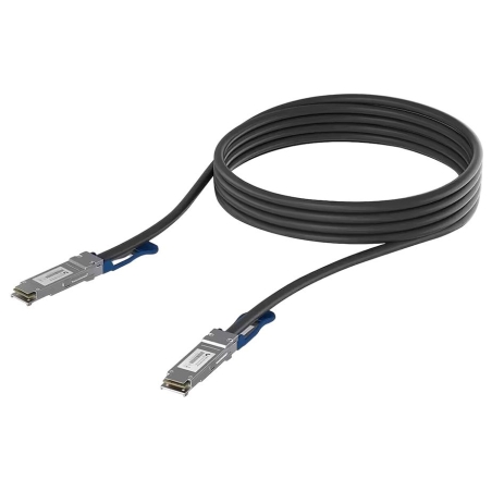 Ubiquiti UACC-DAC-QSFP28-0.5M QSFP28 direct attach cable with a 100 Gbps max data rate, Compatible with QSFP28 and QSFP+ interfa