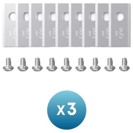 Anker Eufy Replacement Blade Set: 3x (9 Lawn Mower Blades and 9 Screws) Compatible E15/E18