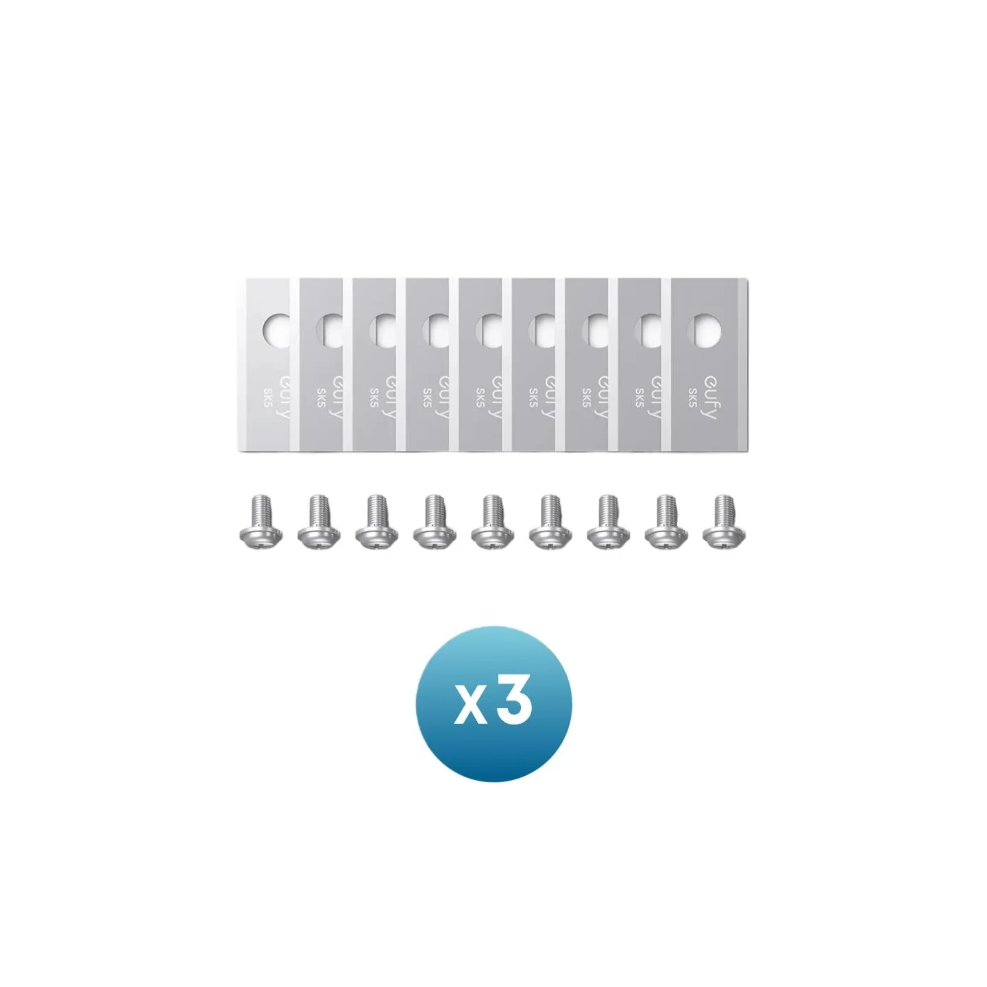 Anker Eufy Replacement Blade Set: 3x (9 Lawn Mower Blades and 9 Screws) Compatible E15/E18