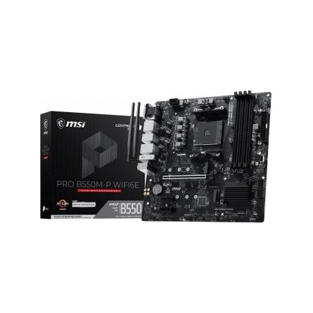 MSI Motherboard PRO B550M-P WIFI6E AM4 4DDR4 mATX