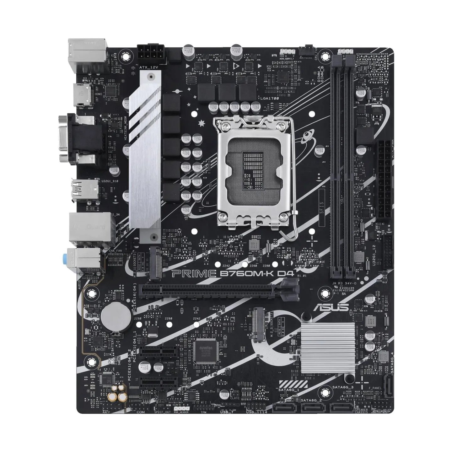 Asus Mainboard|ASUS|Intel B760 Express|LGA1700|Micro-ATX|Memory DDR4|Memory slots 2|2xPCI-Express 4.0 1x|1xPCI-Express 4.0 16x|2