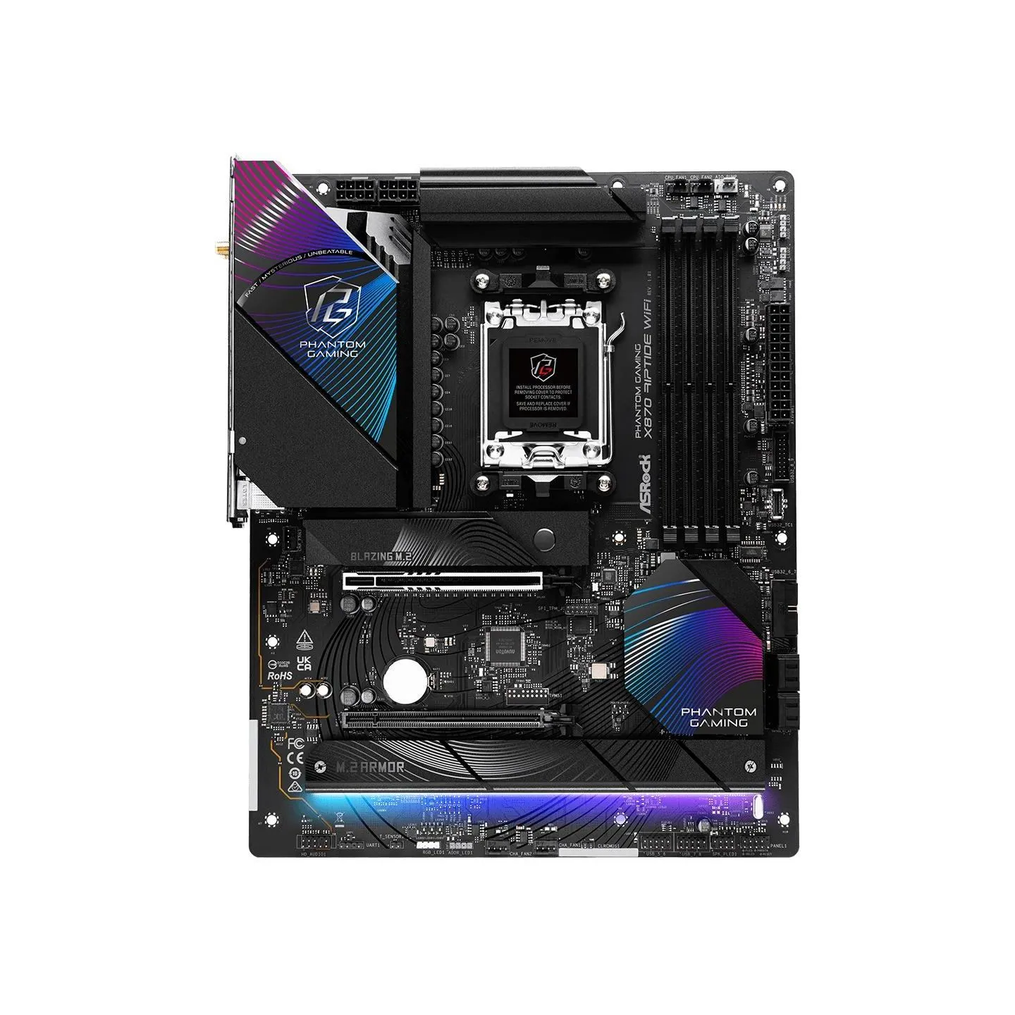 Asrock Mainboard|ASROCK|AMD X870|SAM5|ATX|Memory DDR5|Memory slots 4|1xPCI-Express 4.0 16x|1xPCI-Express 5.0 16x|4xM.2|1xHDMI|4x