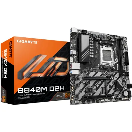 Gigabyte Mainboard|GIGABYTE|AMD B840|Socket AM5|micro ATX|RAM DDR5-SDRAM|2xSlots|2xNumber of M.2 (M) slots|B840M D2H (Rev. 1.1)|