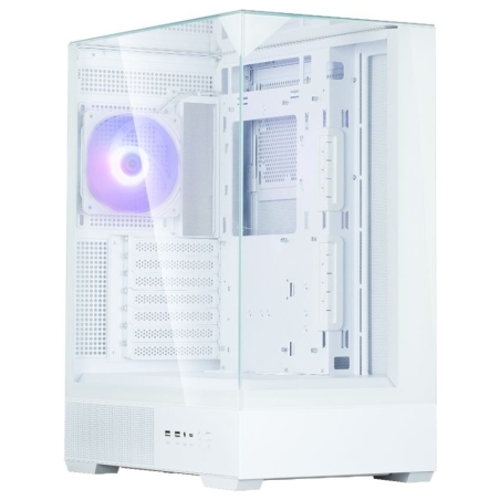 Zalman P40 PRISM PLUS, ATX Mid Tower PC Case, 3  x 120mm ARGB Fans, White