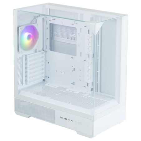 Zalman P40 PRISM PLUS, ATX Mid Tower PC Case, 3  x 120mm ARGB Fans, White