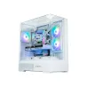 Zalman P40 PRISM PLUS, ATX Mid Tower PC Case, 3  x 120mm ARGB Fans, White