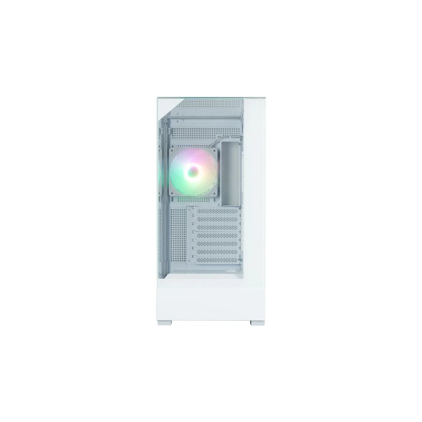 Zalman P40 PRISM PLUS, ATX Mid Tower PC Case, 3  x 120mm ARGB Fans, White