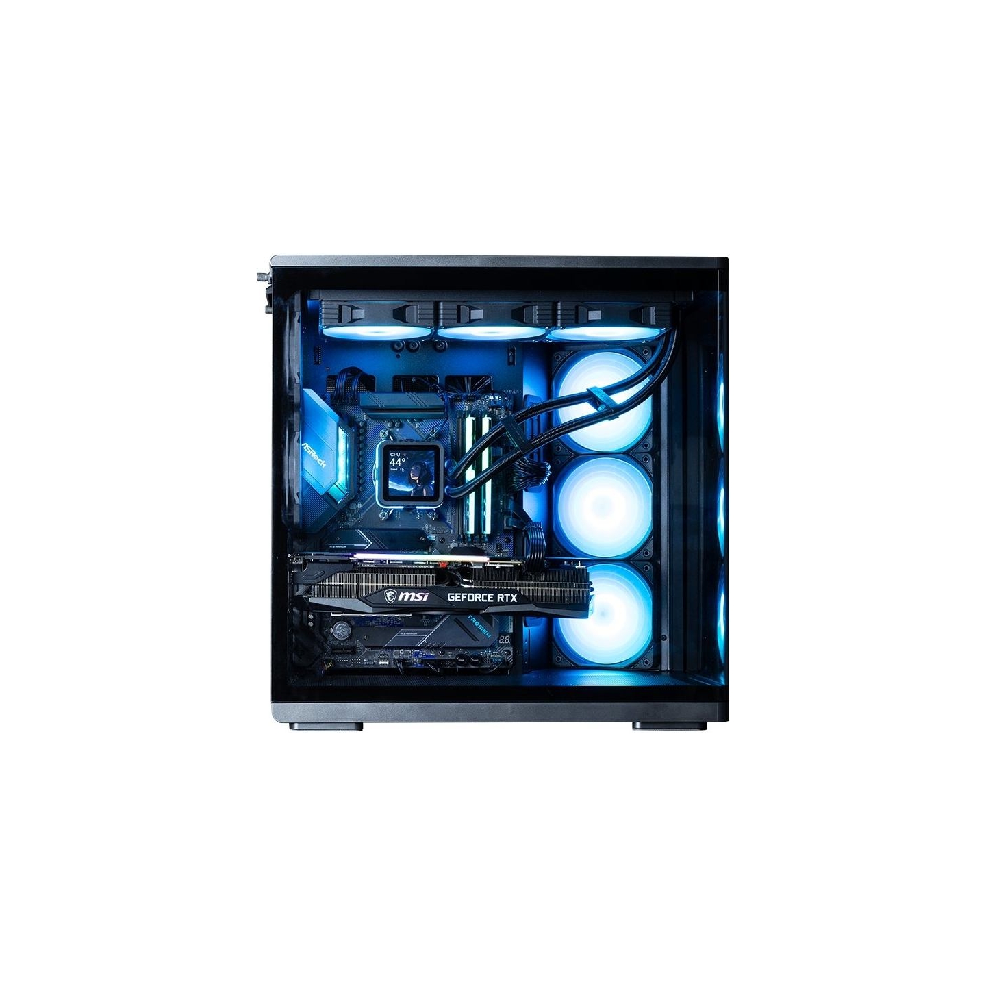Zalman P60, ATX Mid Tower PC Case, 5 x 120mm ARGB Fans, Black