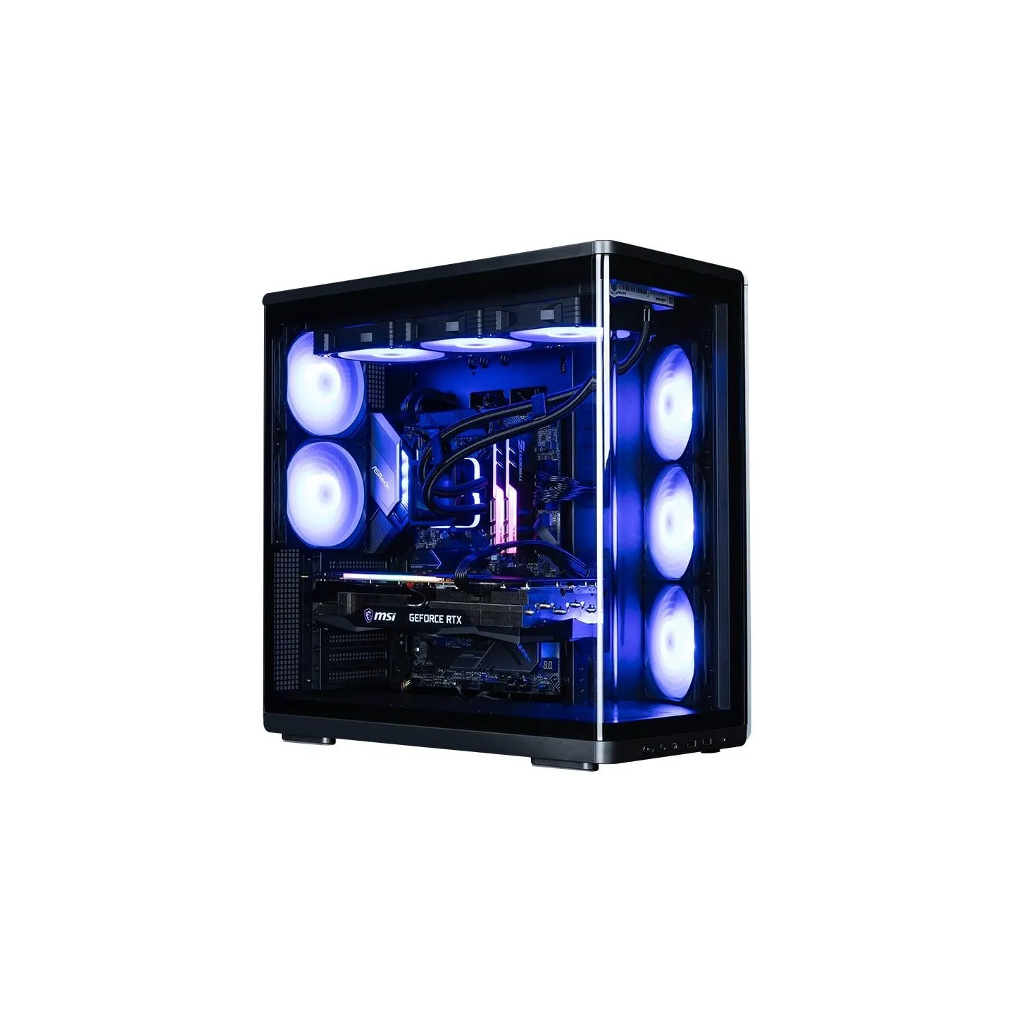 Zalman P60, ATX Mid Tower PC Case, 5 x 120mm ARGB Fans, Black