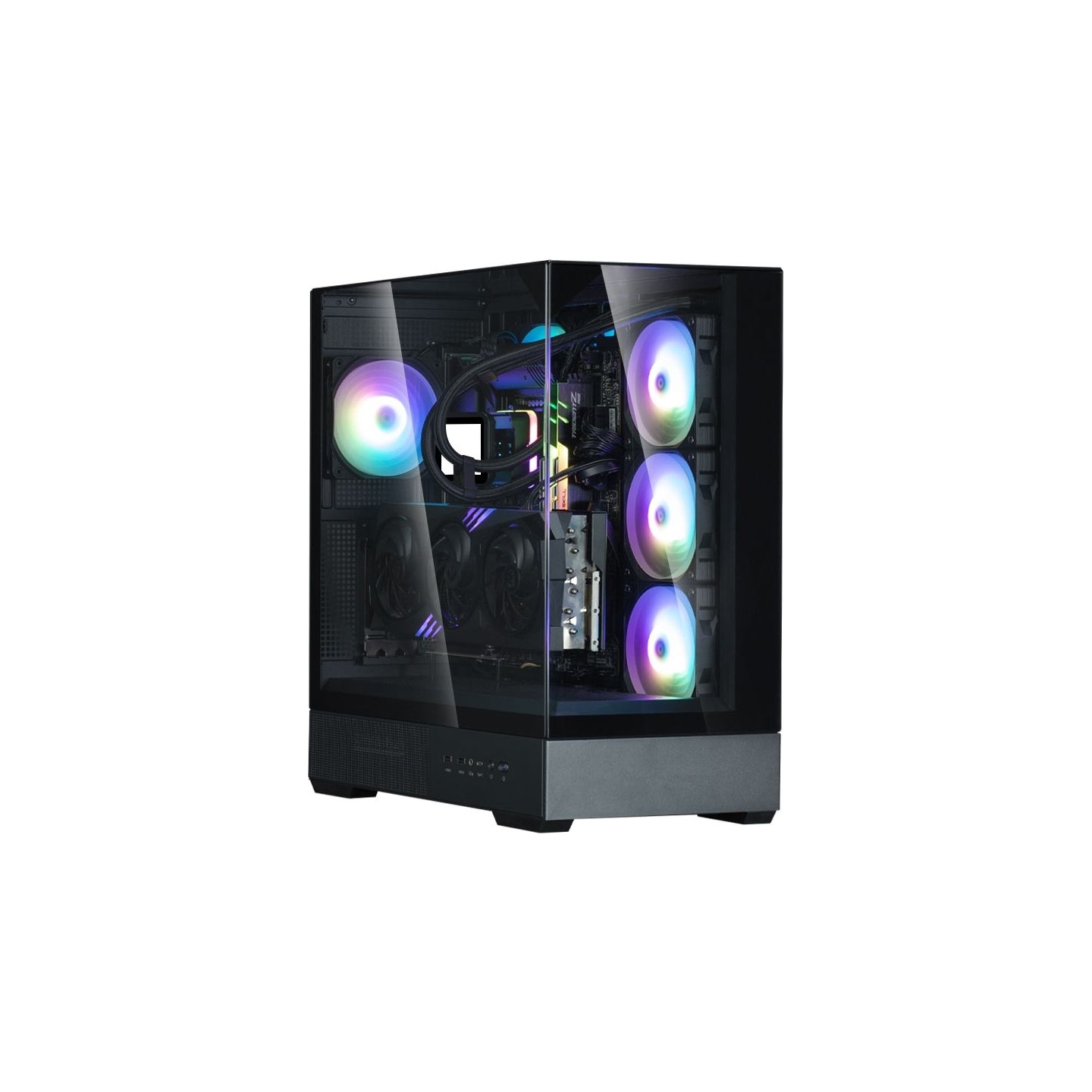 Zalman P40 PRISM PLUS, ATX Mid Tower PC Case, 4  x 120mm ARGB Fans, Black