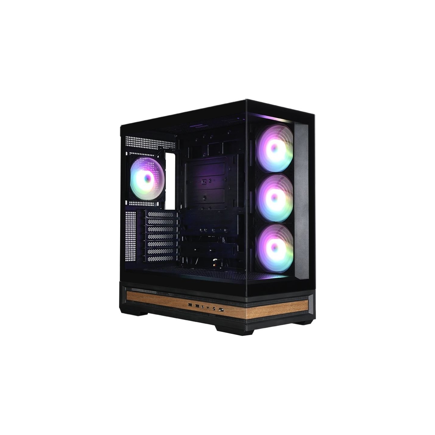 Zalman P40 NAMU, ATX Mid Tower PC Case, 4  x 120mm ARGB Fans, Black