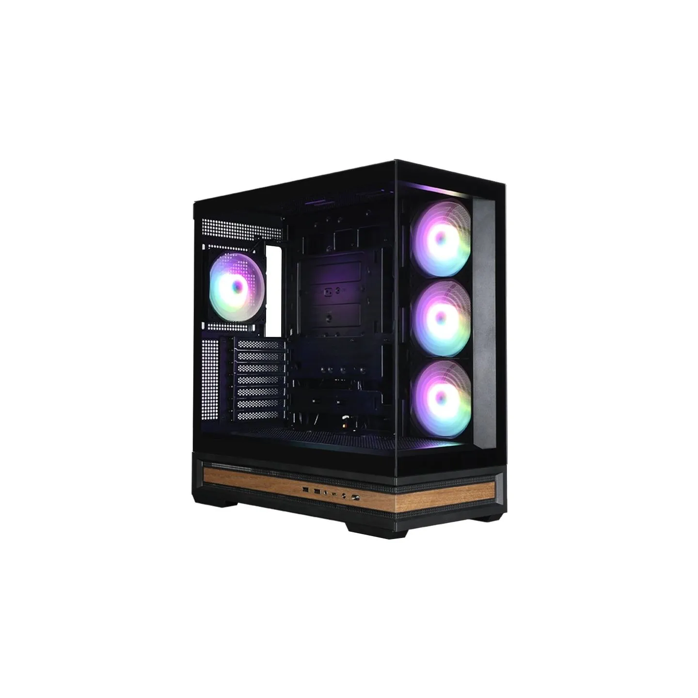 Zalman P40 NAMU, ATX Mid Tower PC Case, 4  x 120mm ARGB Fans, Black
