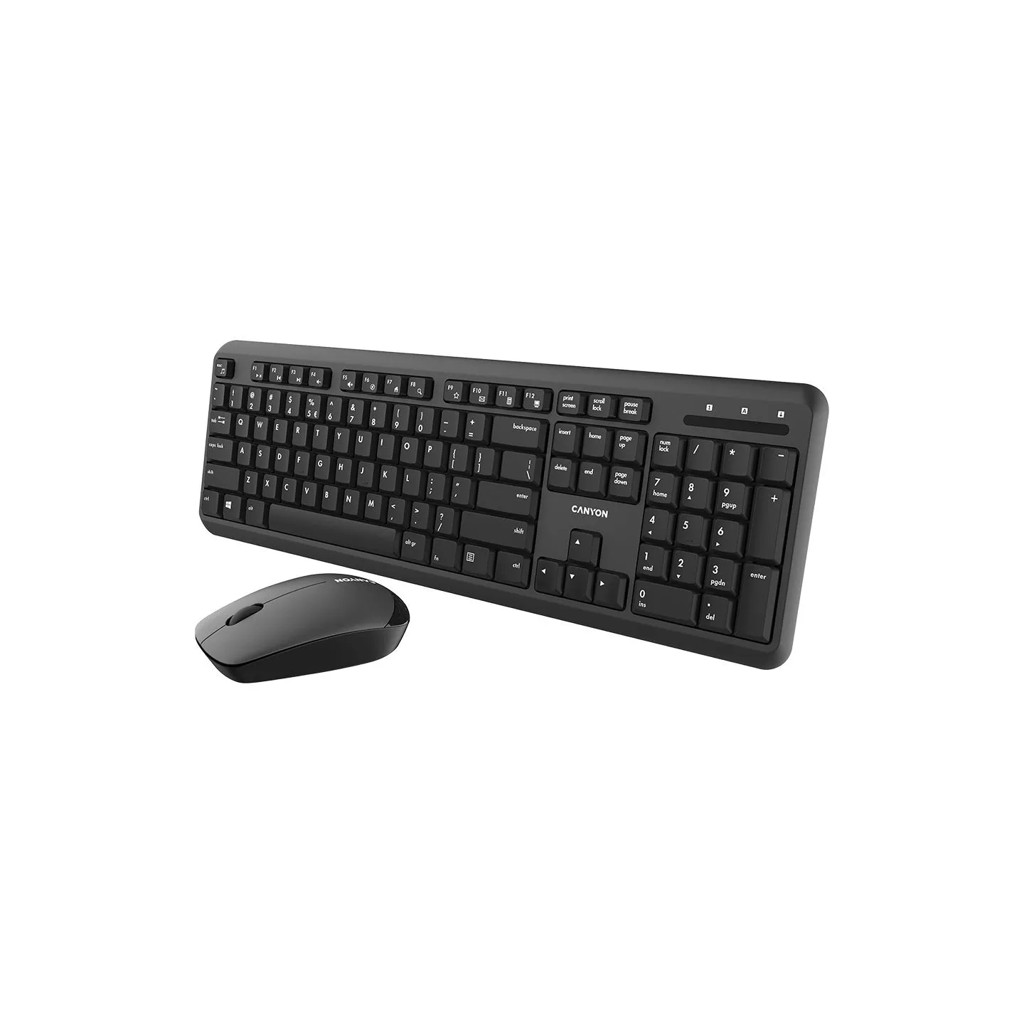 Canyon SET-W20 UK/US Keyboard+Mouse Velvet Wireless Black