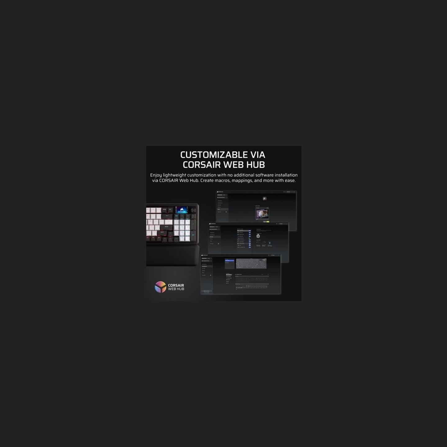 Corsair Gaming keyboard Vanguard 96 MLX Plasma Black