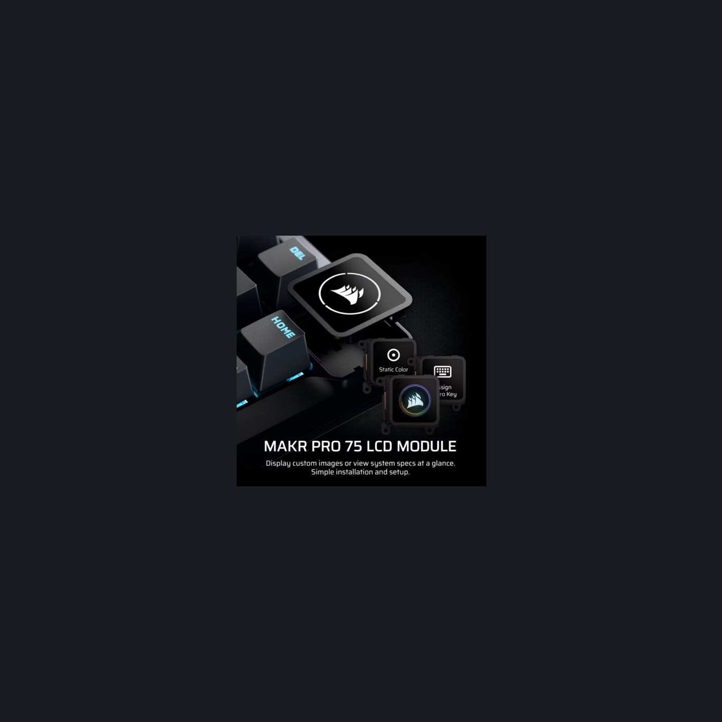 Corsair Gaming Keyboard Makr Pro 75 Carbon