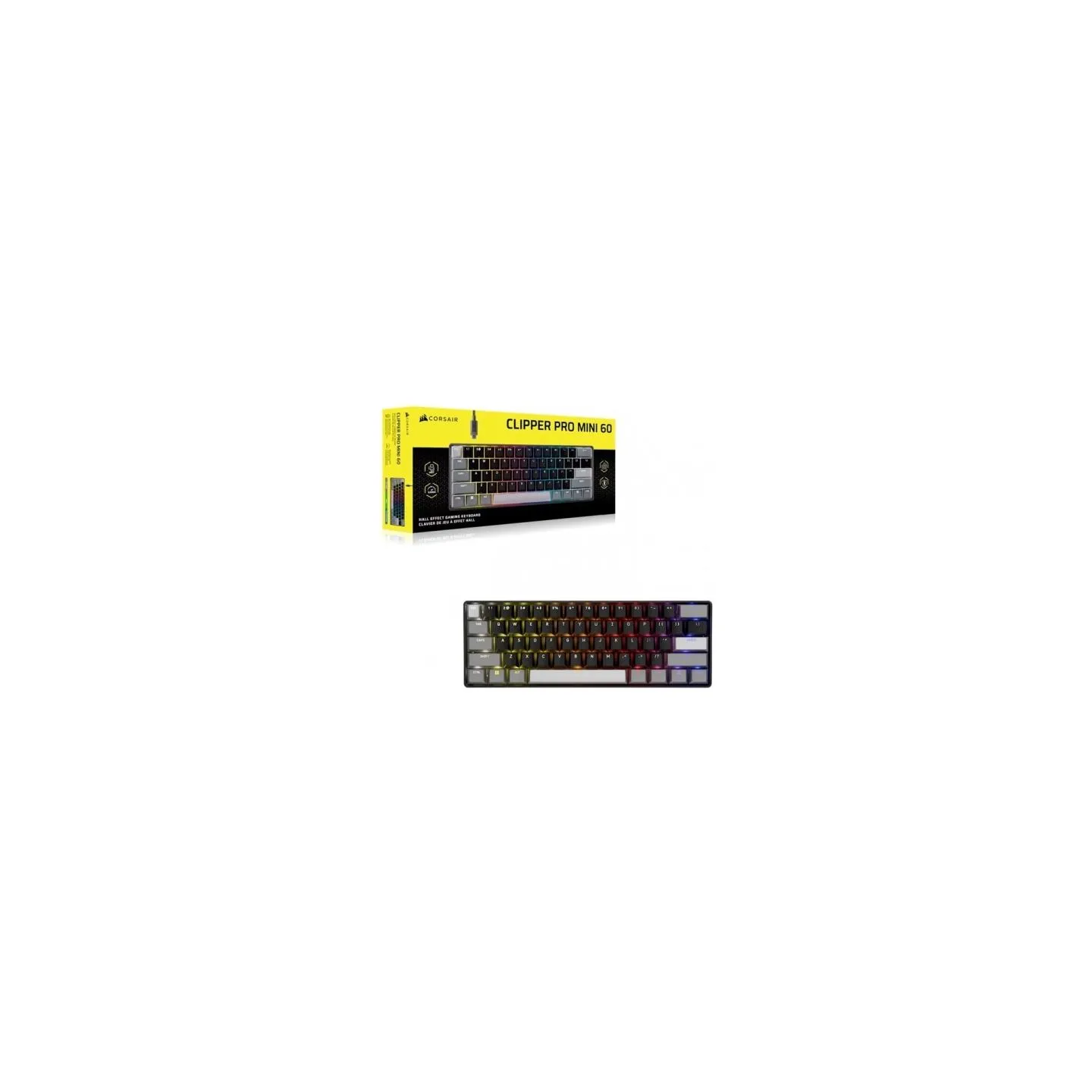 Corsair Gaming Keyboard Clipper Pro Mini 60 Core Black