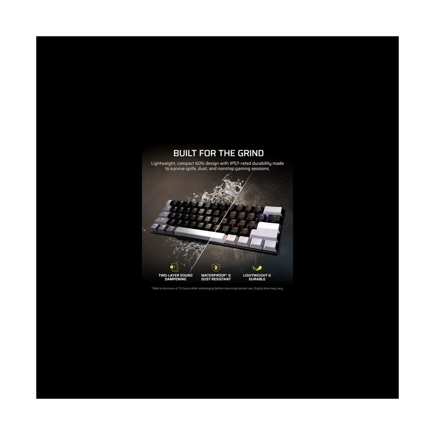 Corsair Gaming Keyboard Clipper Pro Mini 60 Core Black