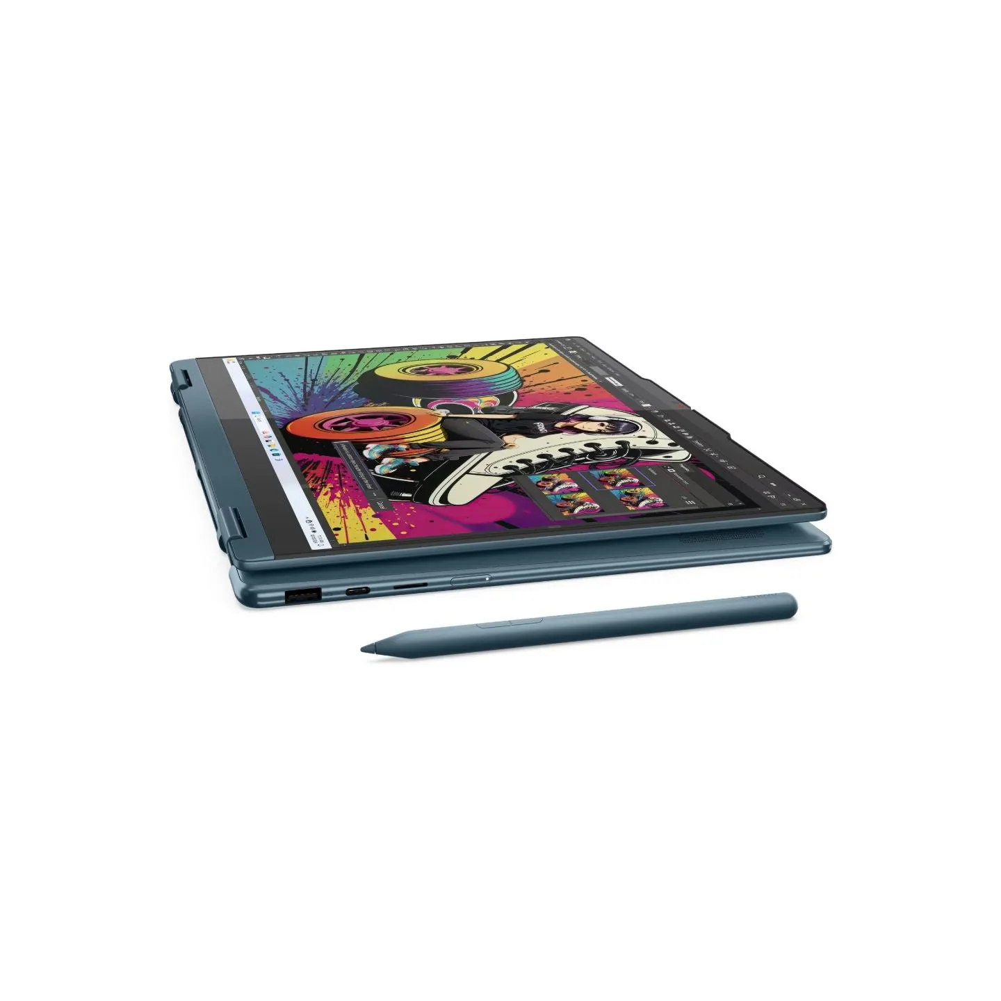 Lenovo - Yoga 7 2-in-1 14AKP10 AMD | Tidal Teal | 14 " | OLED | Touchscreen | WUXGA | 1920 x 1200 pixels | Glossy | AMD Ryzen AI