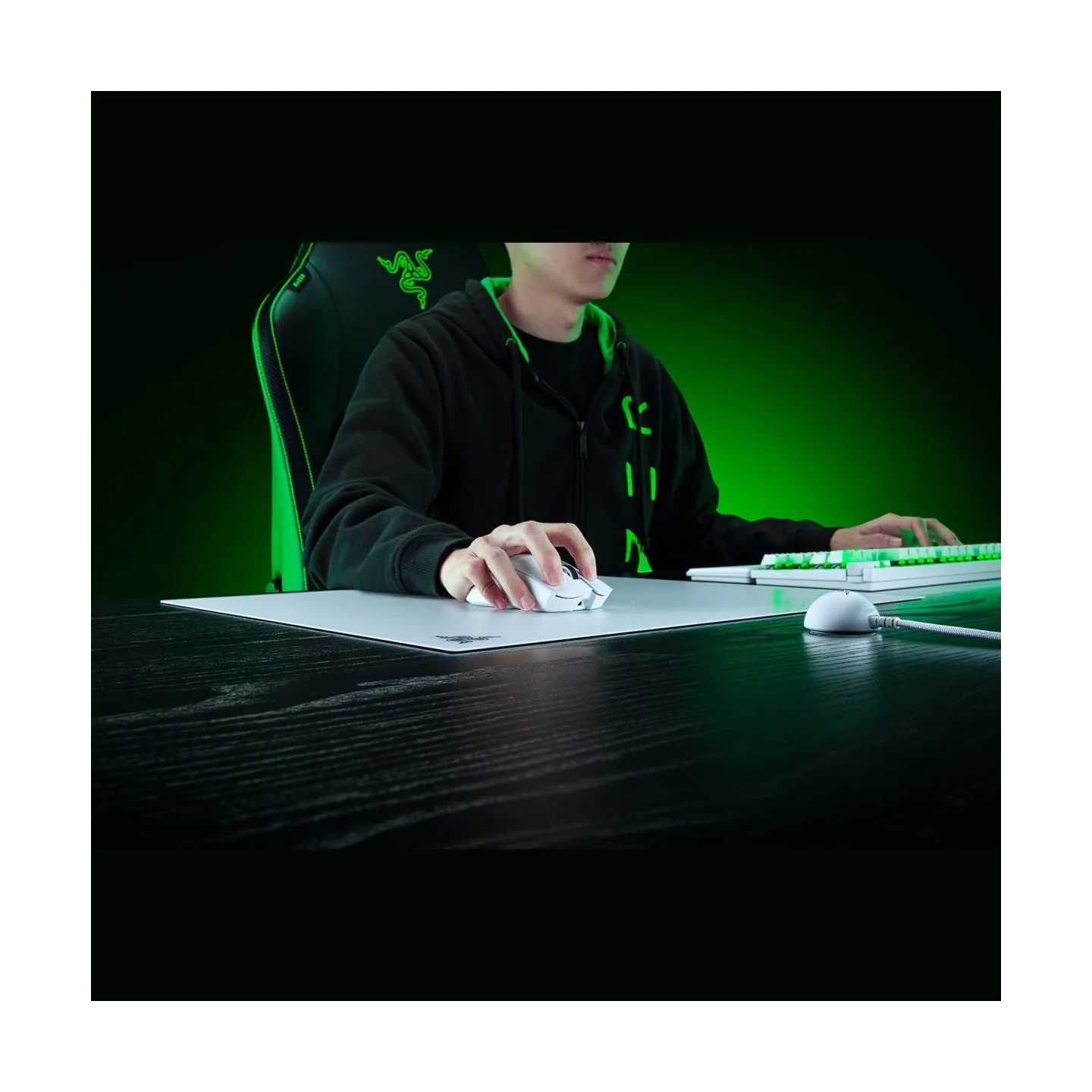 Razer Atlas Pro Ultra-Thin Glass Gaming Mouse Mat | White