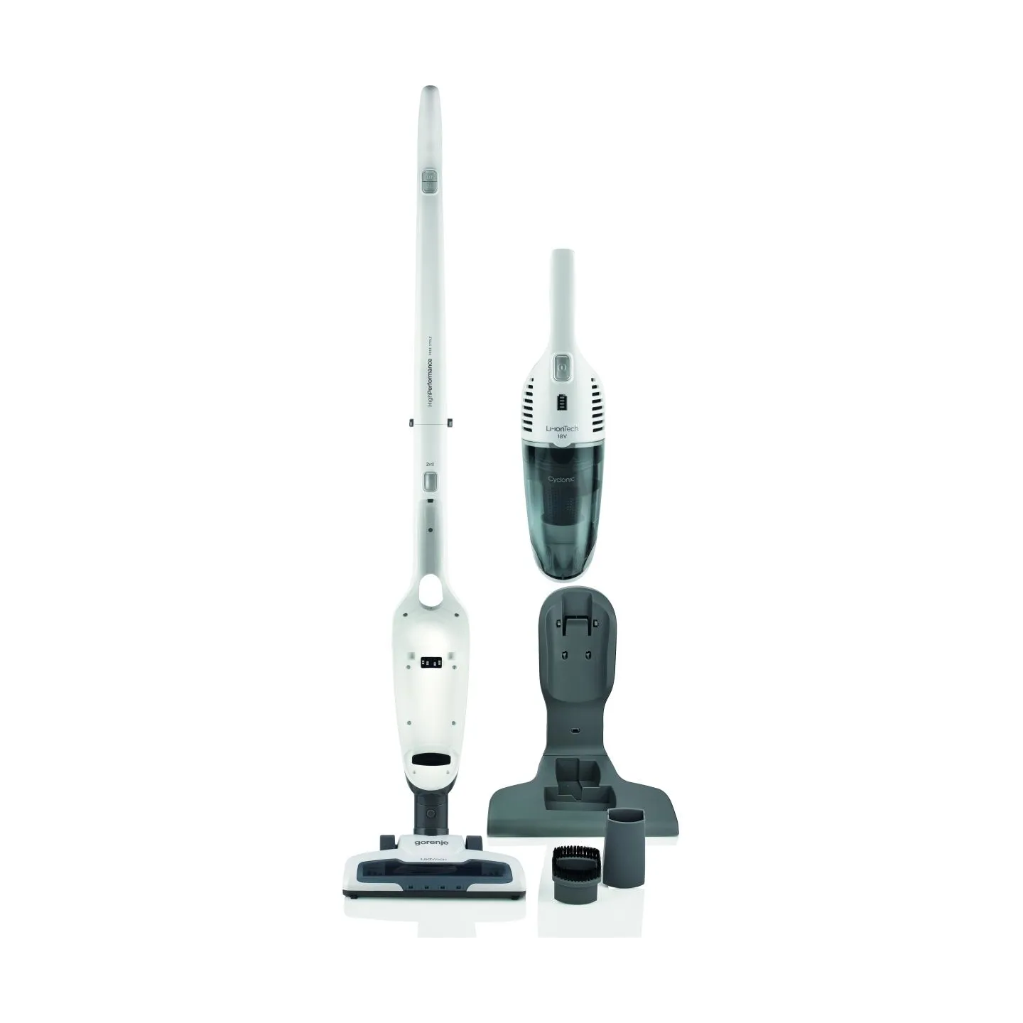 Gorenje | Vacuum cleaner | SVC180FW | Handstick 2in1 | Handstick | 18 V | Operating time (max) 50 min | White | Warranty 24 mont