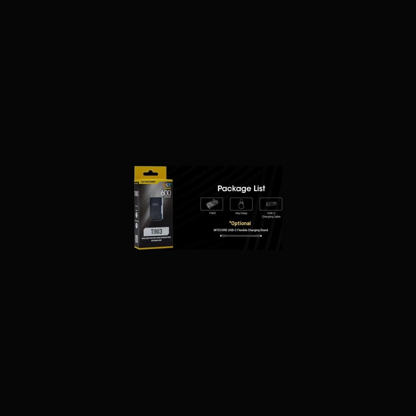Nitecore FLASHLIGHT T SERIES 600 LUMENS/TINI3 NITECORE