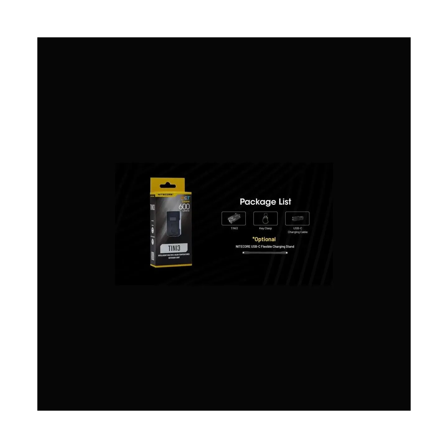 Nitecore FLASHLIGHT T SERIES 600 LUMENS/TINI3 NITECORE