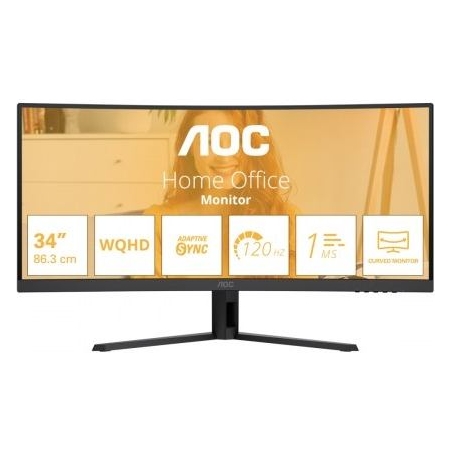 AOC Monitor 34 inch CU34B3E VA Curved 120Hz HDMI DP