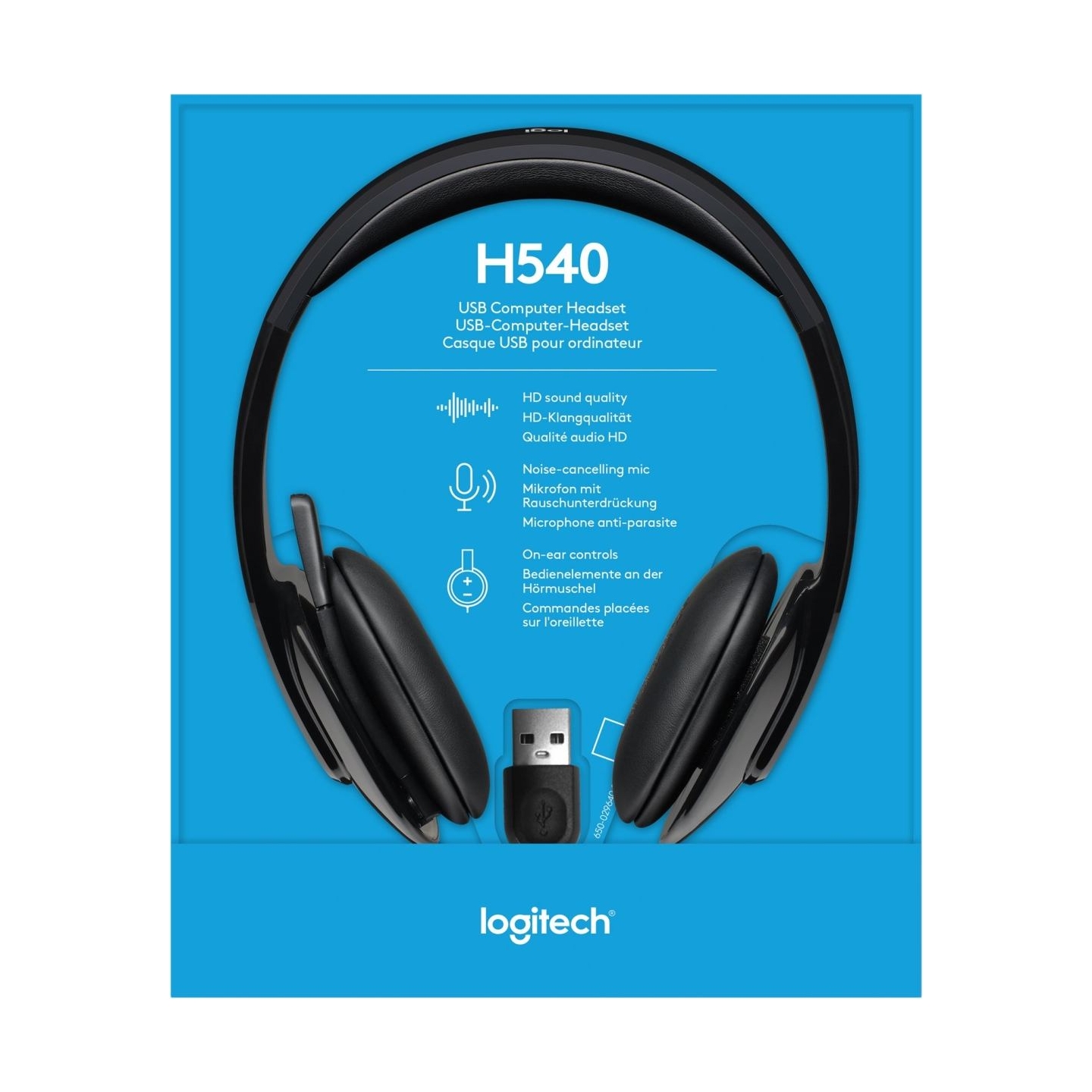 Logitech H540 USB Headset black / 981-000480