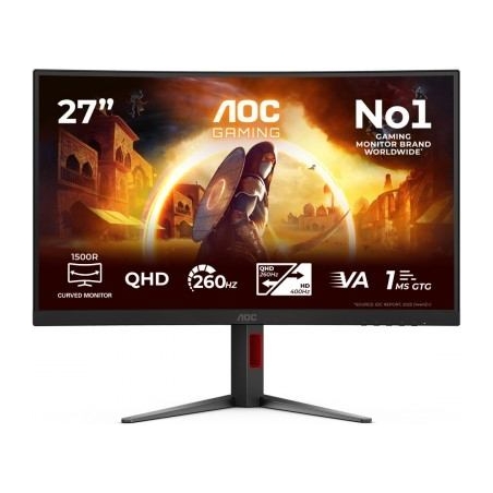 AOC Monitor 27 inch CQ27G4Z2 Curved VA 260Hz HDMIx2 DP