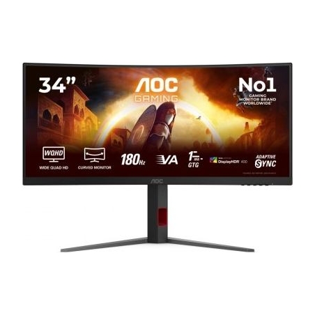 AOC Monitor 34 inch CU34G4CA VA Curved 180Hz HDMIx2 DP