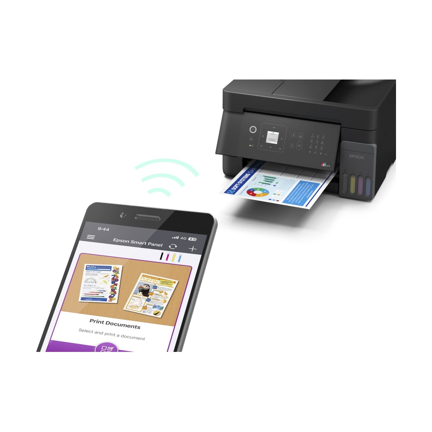 Epson EcoTank | L5390 | Inkjet | Colour | Multifuction Printer | A4 | Wi-Fi | Black