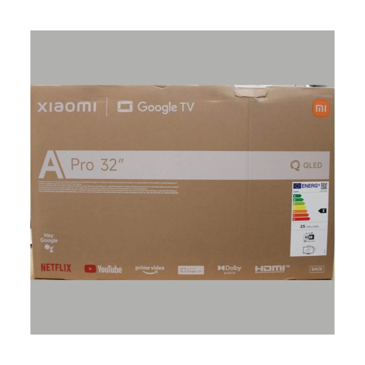 Xiaomi QLED TV A Pro 2026 32" |  | Xiaomi QLED TV A Pro 2026 | 32" | Smart TV | Google TV | HD | Dark Gray | DAMAGED PACKAGING
