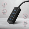 Axagon HUE-M1C 4x USB3.2 Gen 1 MINI hub, metal, 20cm USB-C cable