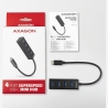 Axagon HUE-M1C 4x USB3.2 Gen 1 MINI hub, metal, 20cm USB-C cable