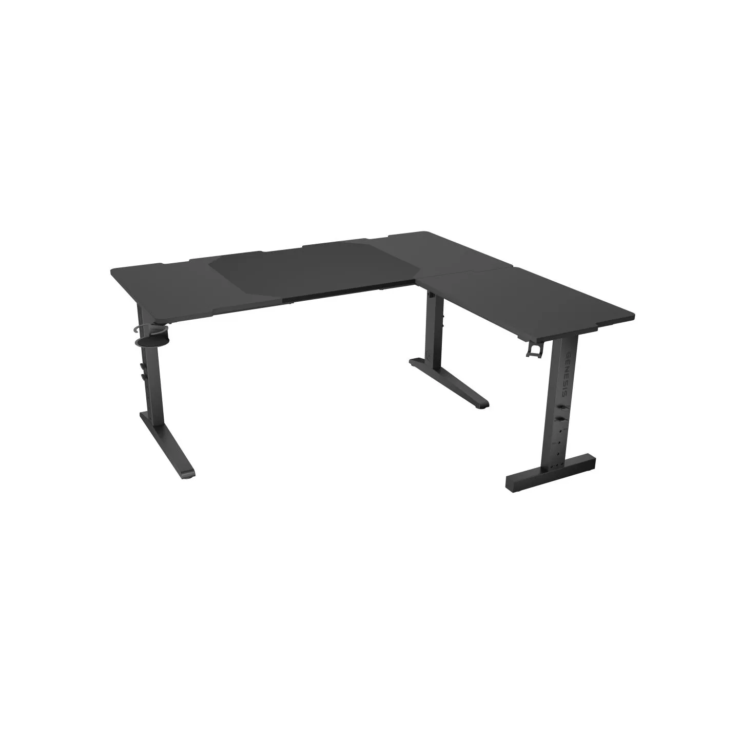 Genesis Gaming Desk | Holm 160 Modular Corner | Black/Anthracite