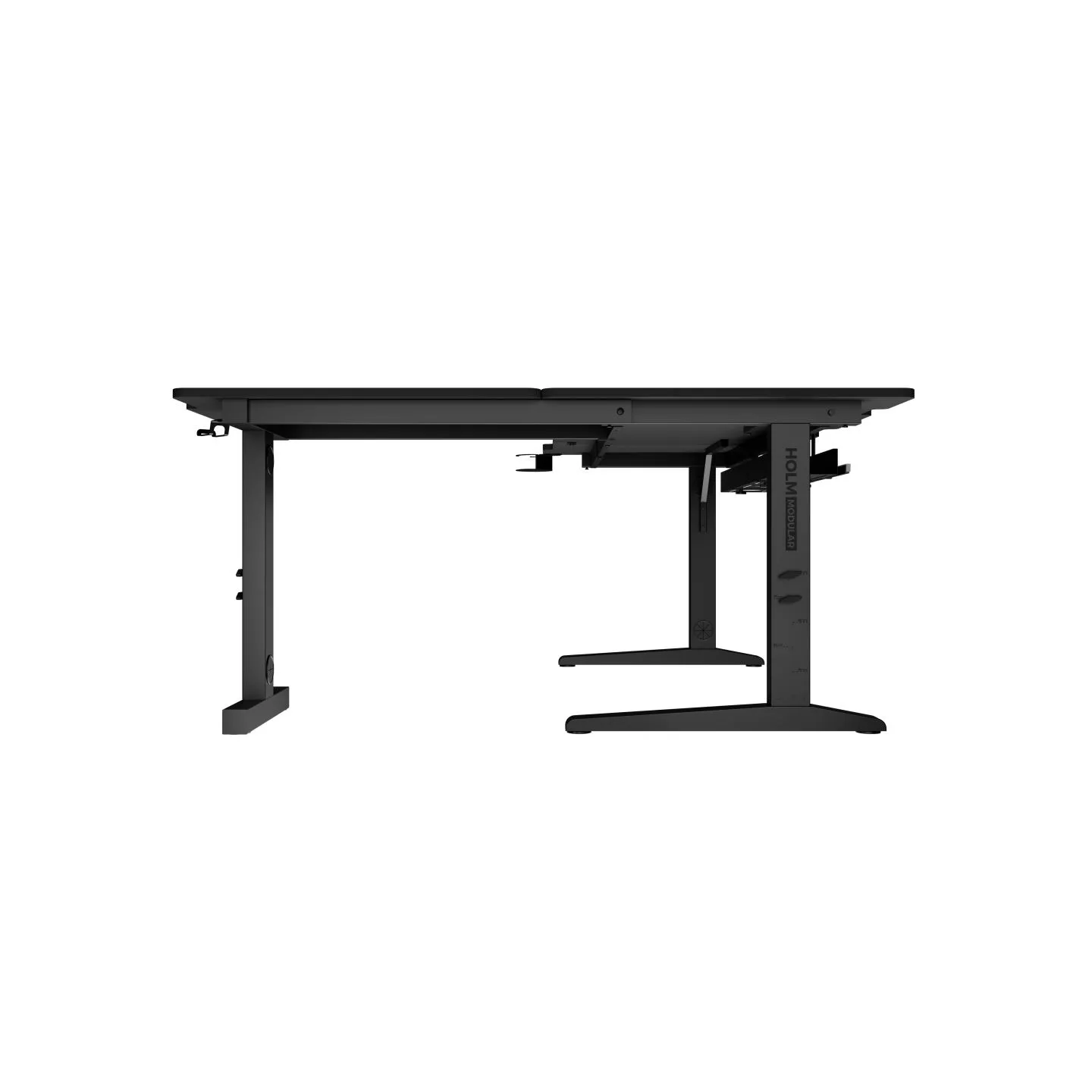 Genesis Gaming Desk | Holm 160 Modular Corner | Black/Anthracite