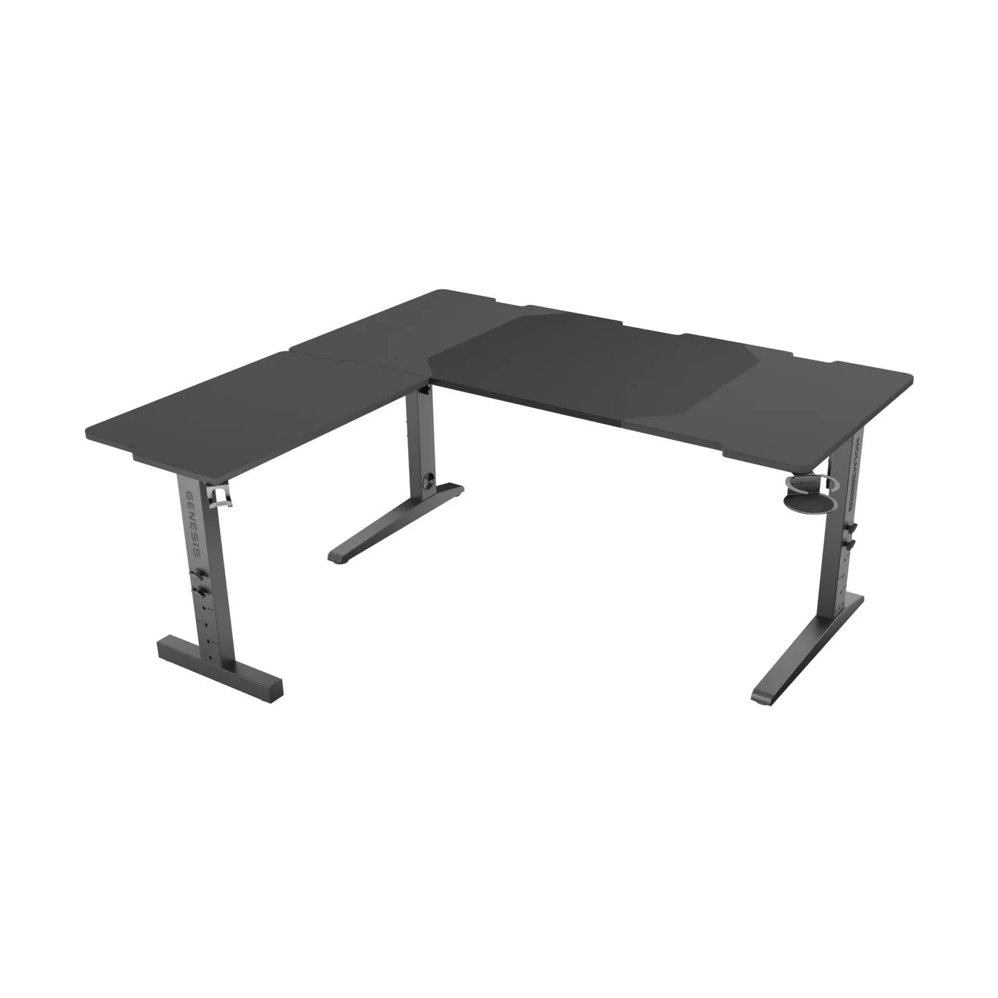 Genesis Gaming Desk | Holm 160 Modular Corner | Black/Anthracite