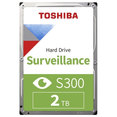 Toshiba HDD Video Surveillance TOSHIBA S300 2TB SMR, 3.5'', 128MB, 5400RPM, SATA, TBW: 180