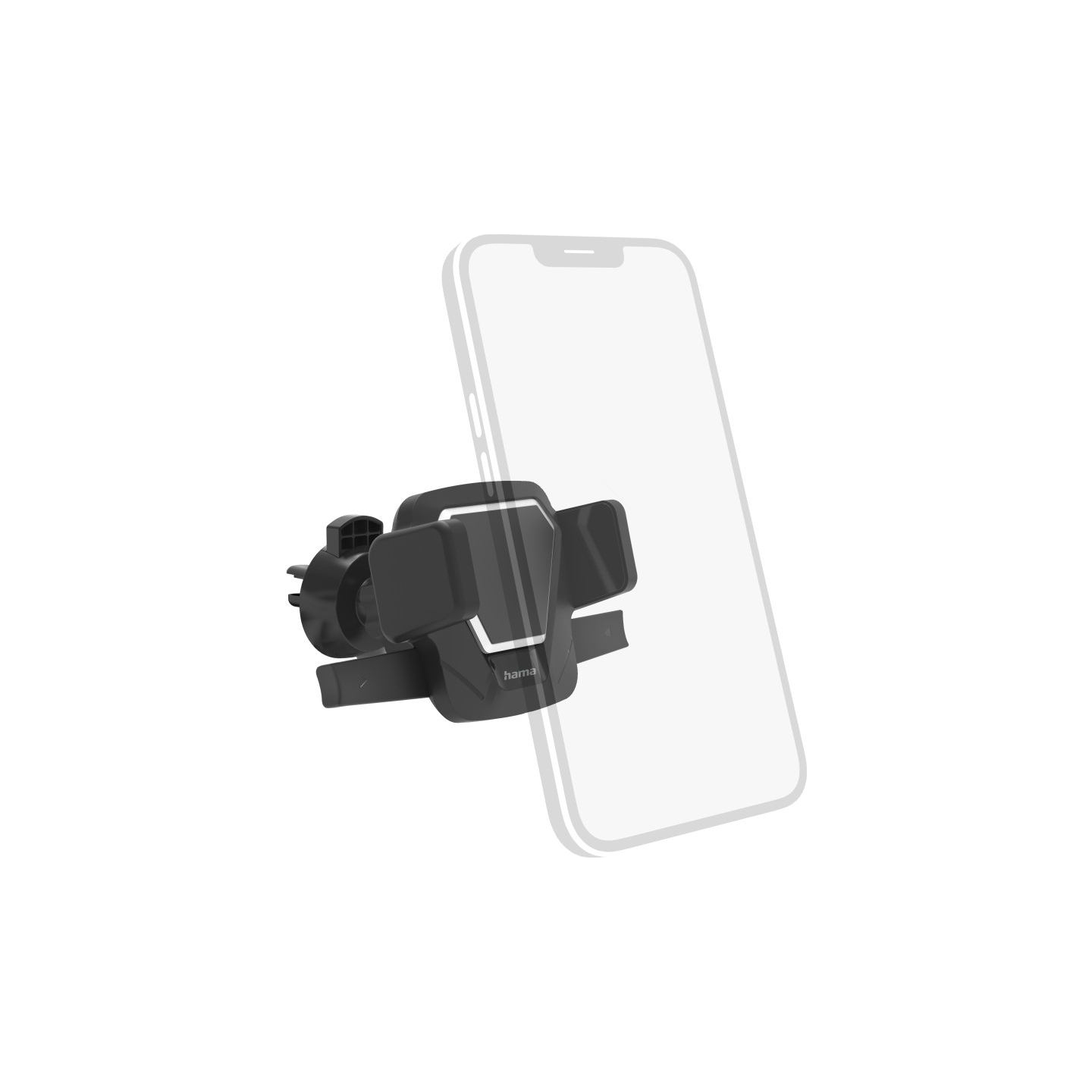 Hama 00201509 Easy Snap Car Mobile Phone Holder for Grating, 360 Rotation Universal