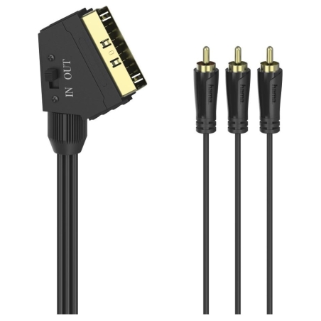 Hama 00205156 RCA / SCART AV Cable [3x RCA plug (phono)