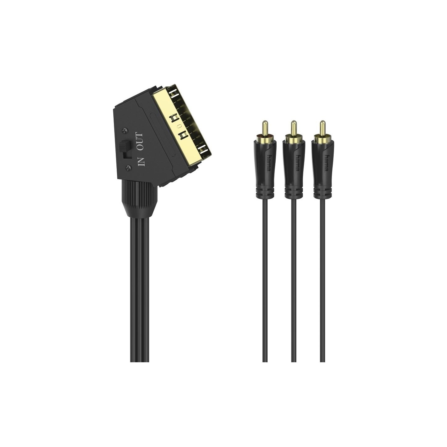 Hama 00205156 RCA / SCART AV Cable [3x RCA plug (phono)
